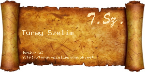 Turay Szelim névjegykártya
